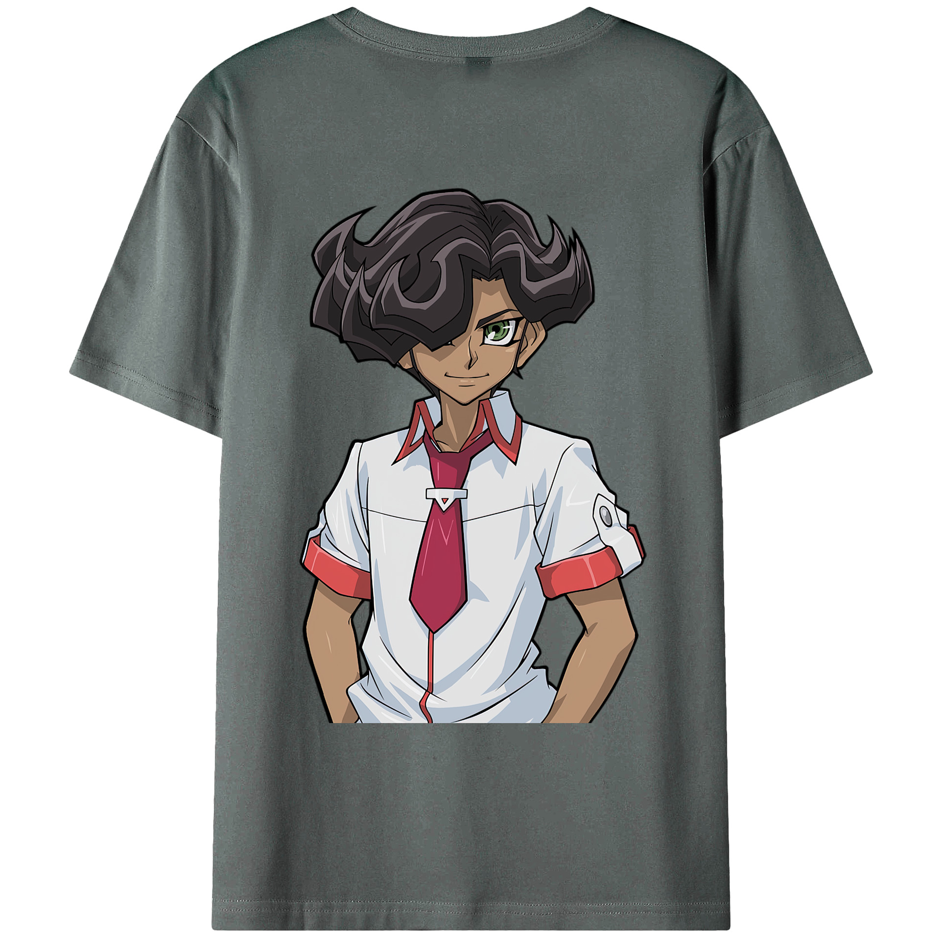 （画像用） 遊☆戯☆王 Yu-Gi-Oh! 綿100％ メンズ半袖Tシャツ（バックプリント） 通気性